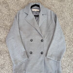 Free People Women's Charcoal Pea Coat